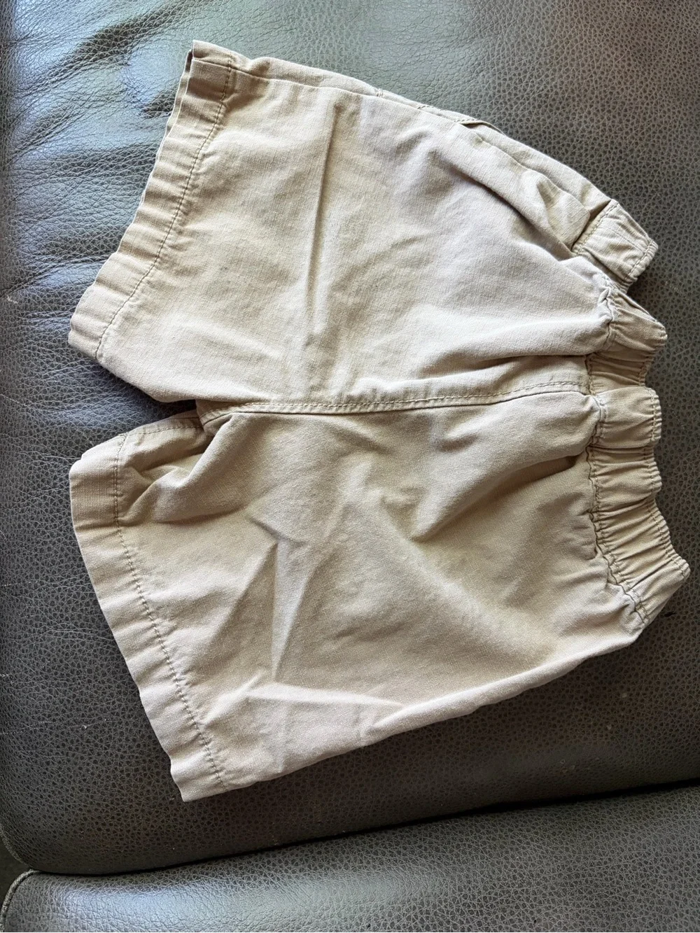 Carter's Neutral Beige Elastic-Waist Bermuda Shorts 18m Khaki
